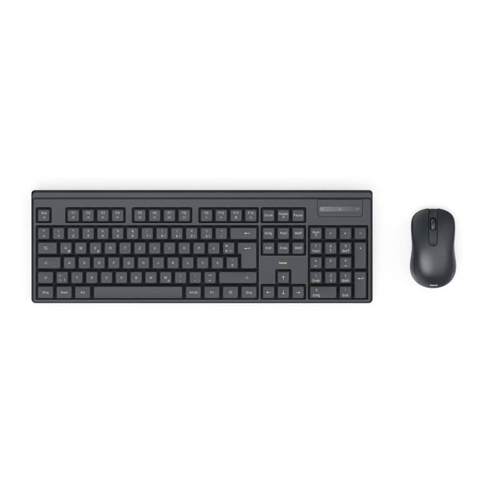 Hama Wireless Keyboard with Mouse, Batteries, D3173051 - Black 