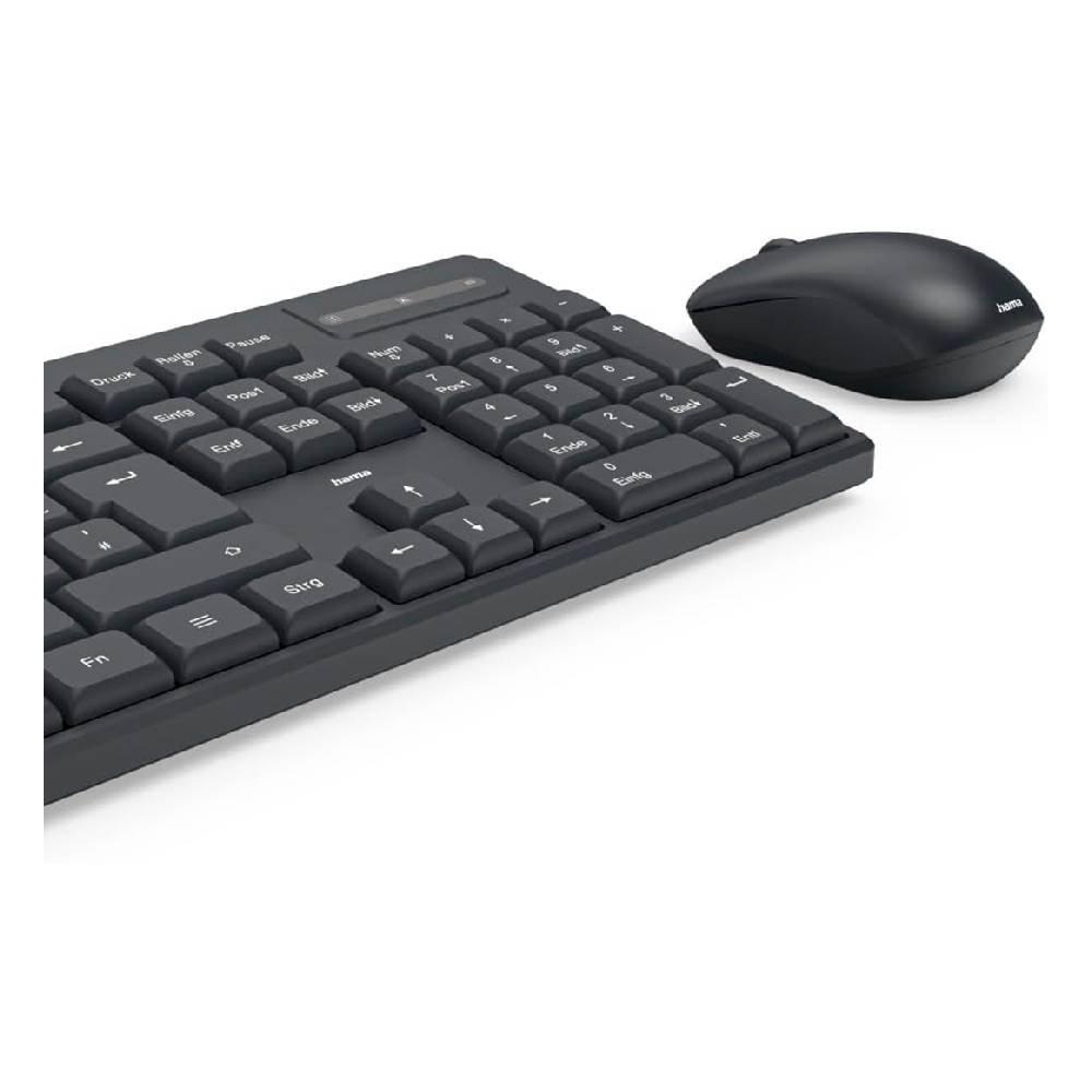 Hama Wireless Keyboard with Mouse, Batteries, D3173051 - Black 
