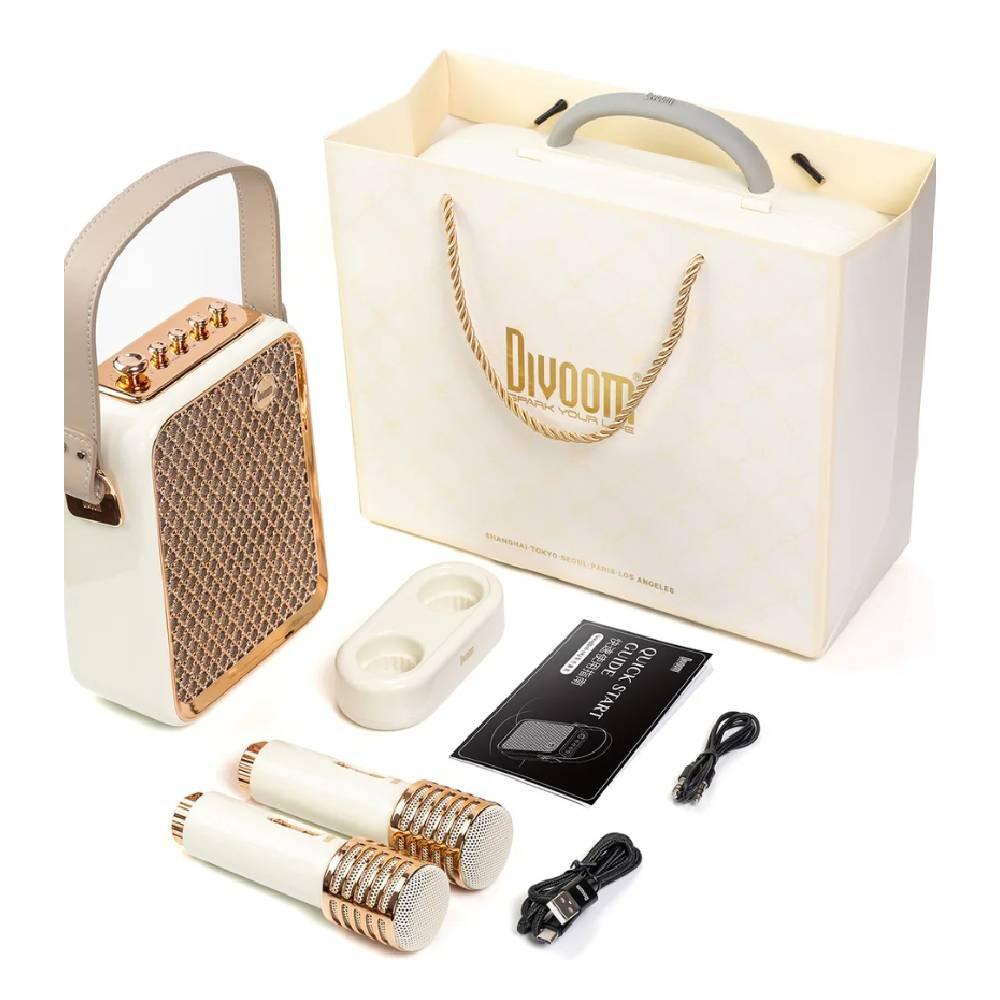 Divoom Songbird HQ2 Karaoke Wireless Speakers, 50W, 80894 - White