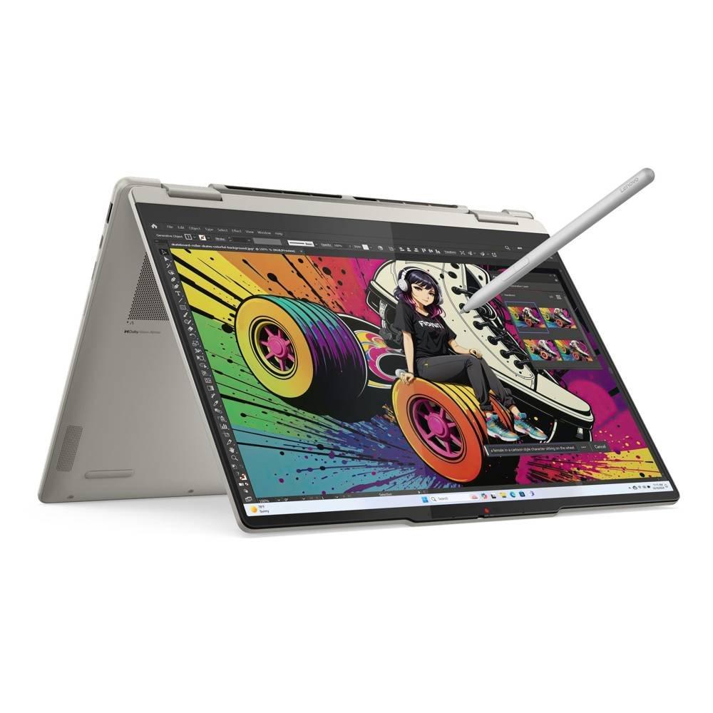Lenovo Yoga 7  2-in-1, AMD Ryzen AI 7 350 Processor, 16GB Memory, 1TB SSD, 70Wh Battery, Windows 11 Home, HDMI 2.1, USB-A, USB-C, MicroSD card reader, 5.0MP camera, 14 WUXGA , 83JR0095AX- Seashell