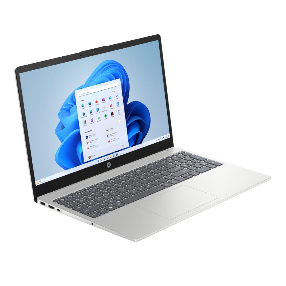 HP Laptop, AMD Ryzen 7, 16 GB RAM, 512 SSD, Integrated AMD Radeon Graphics, 15.6 Inch, Windows 11 Home, 15-FC0065NE - Silver  