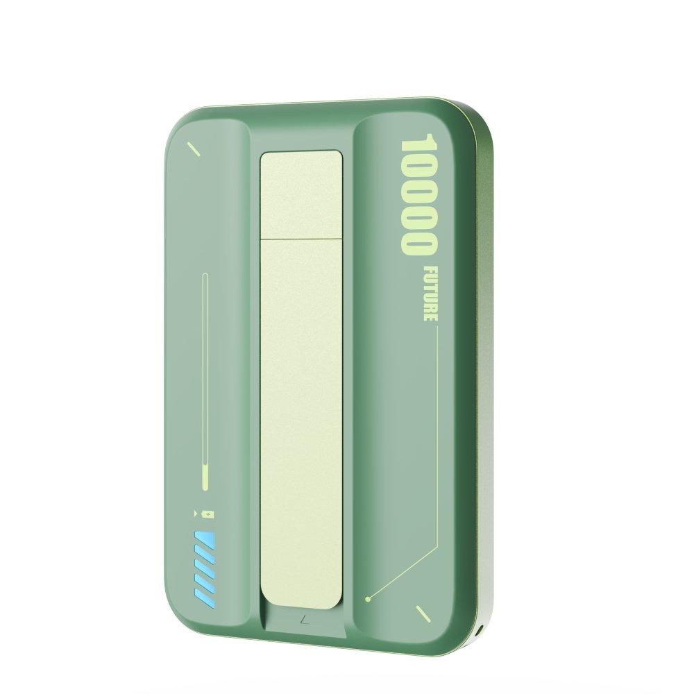 Gizzy 2 In 1 Wireless Power Bank, 10K, GZ10444-GR - Green