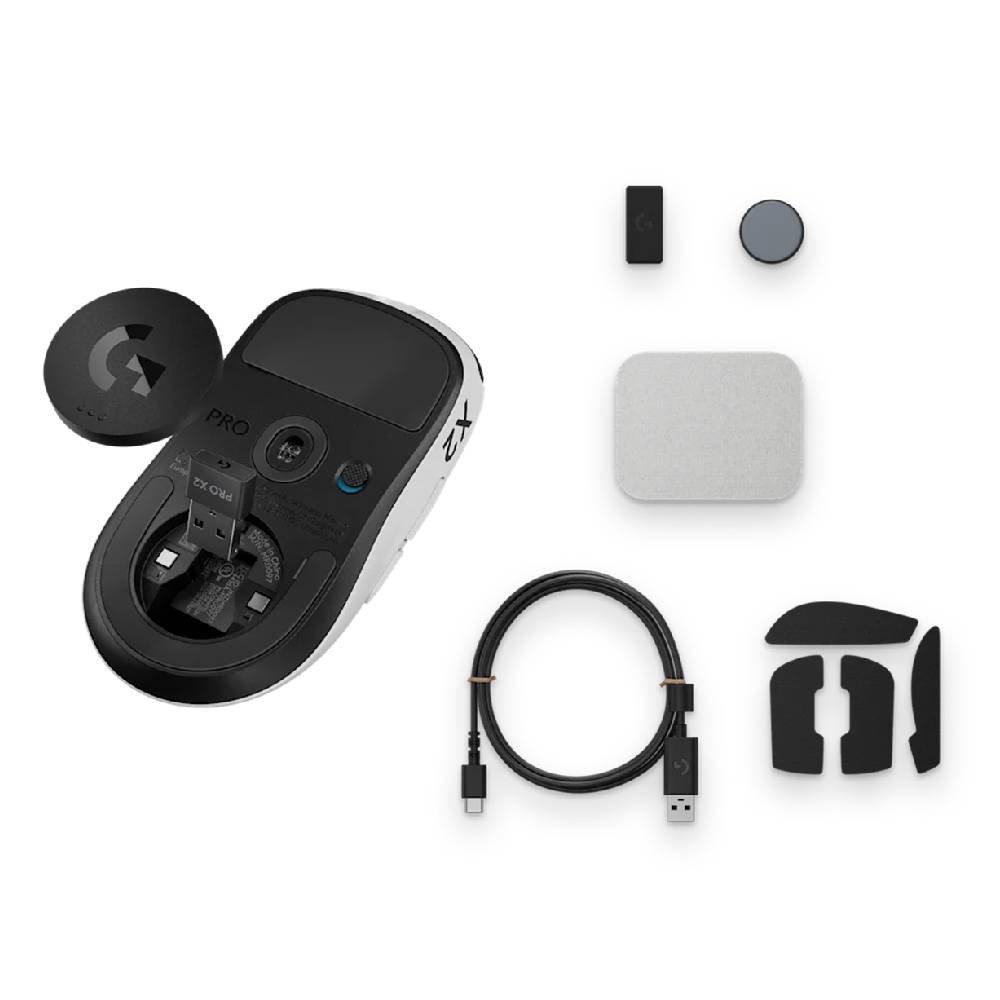Logitech G PRO X2 Superstrike Lightspeed Wireless Gaming Mouse, 910-007777 - White