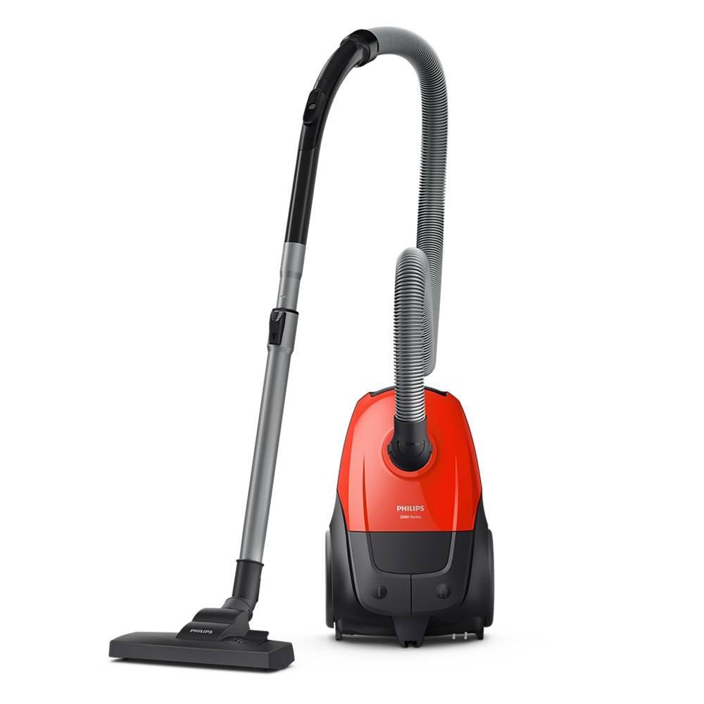 Philips 3L Canister Vacuum Cleaner, 1800W – Black/Red