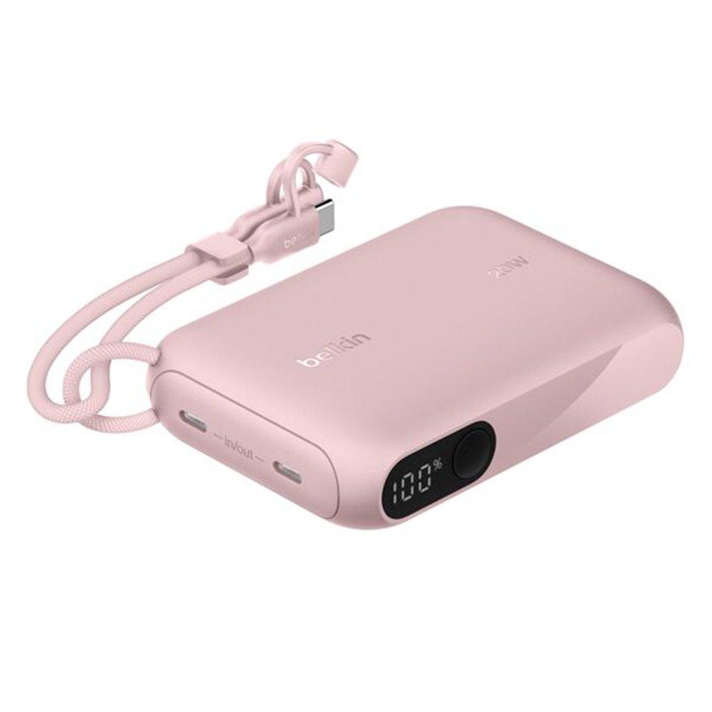 Belkin 10K 20W Power Bank with Display – Pink Split it your way