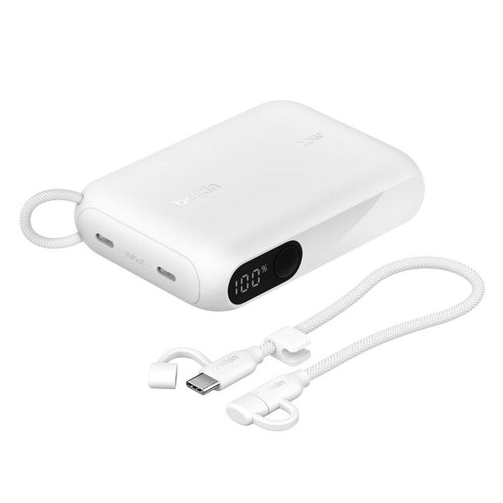 Belkin 10K 20W Power Bank with Display – White