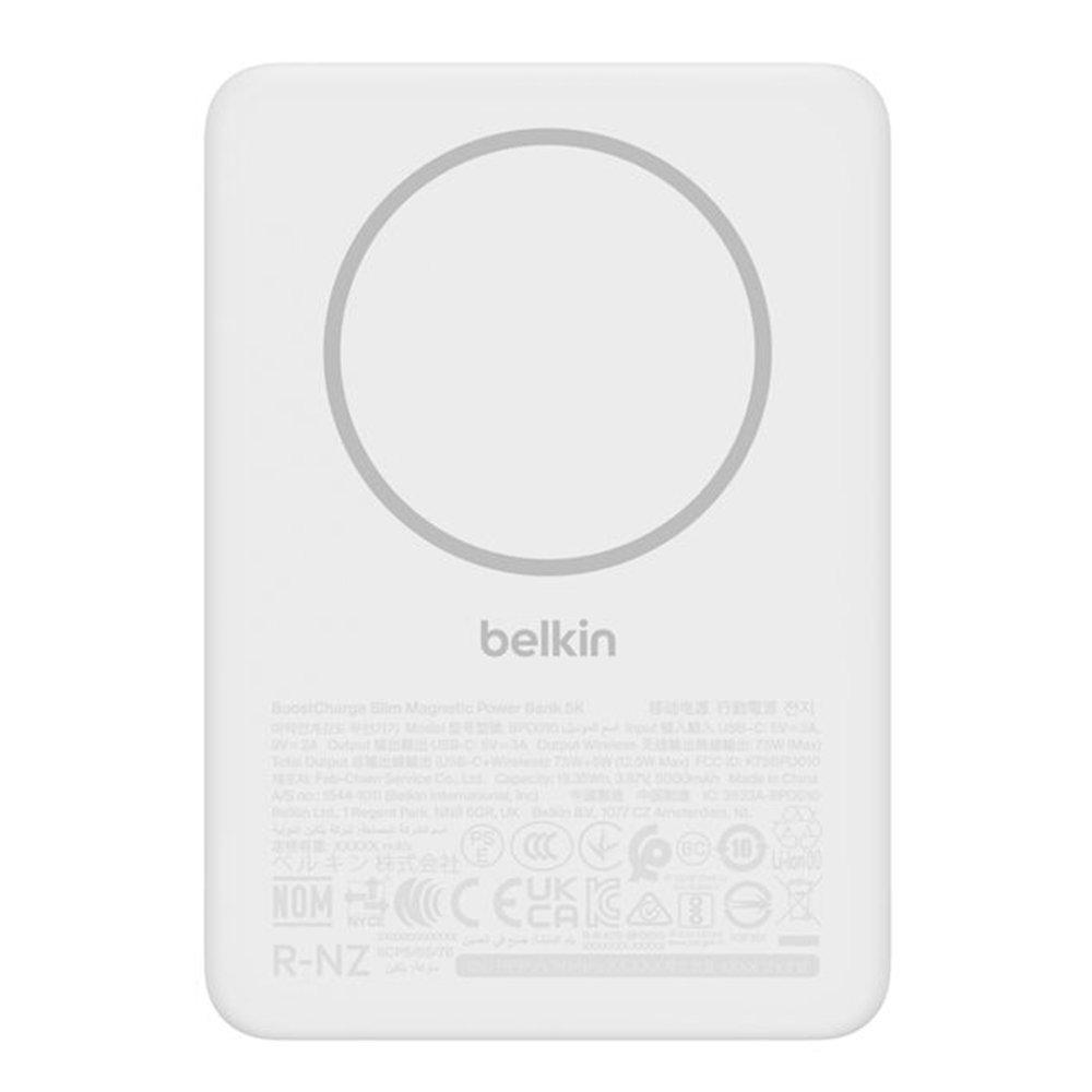 Belkin 5K Slim Magnetic Power Bank - White