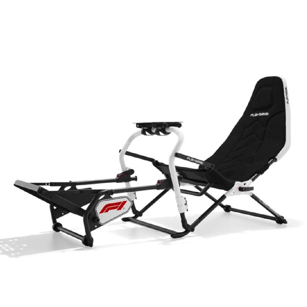 PlaySeat Challenge DD F1 Edition Foldable and Adjustable Metal Gaming Sim Racing Cockpit, FO00336 - Black & White