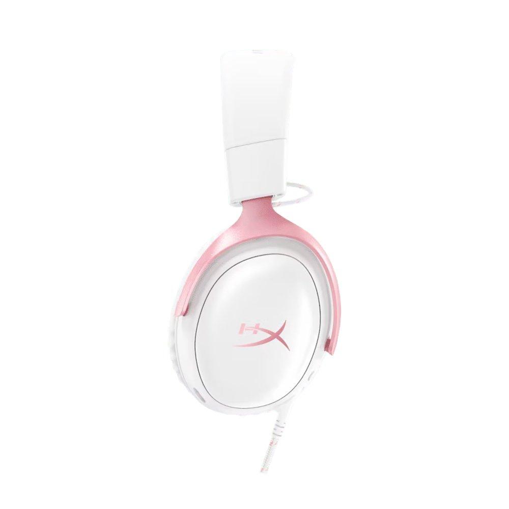 HyperX Cloud III Wired Gaming Headset, 53mm, 9W1Q4AA - White And Pink 