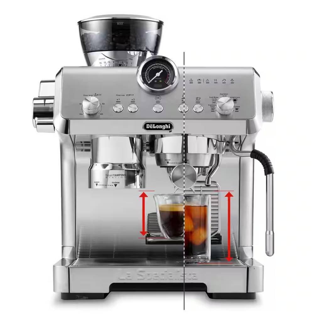 Delonghi Coffee Maker Machine, 1600W, EC9555.M - Stainless Steel