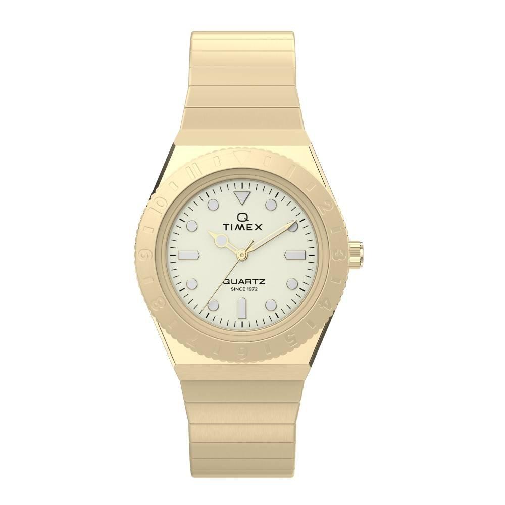 Timex Q Timex Women's Watch, Analogue Quartz, 30 mm, TW2Y57500 - Cream