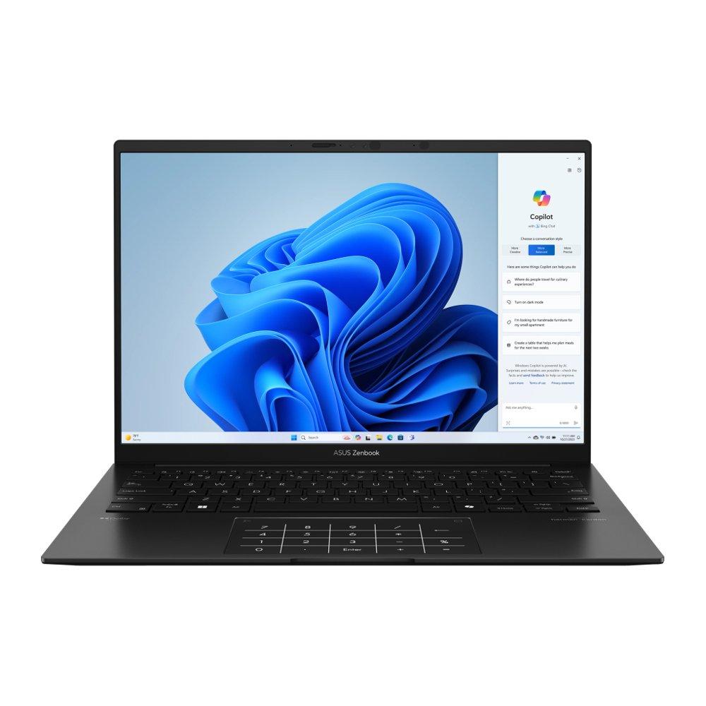 Asus Zenbook 14 , AMD Ryzen AI 7 445, 32 GB, 1 TB SSD, Integrated AMD Radeon Graphics, 14 Inch OLED Display, Windows 11 Home, UM3406GA-QD031W - Black .