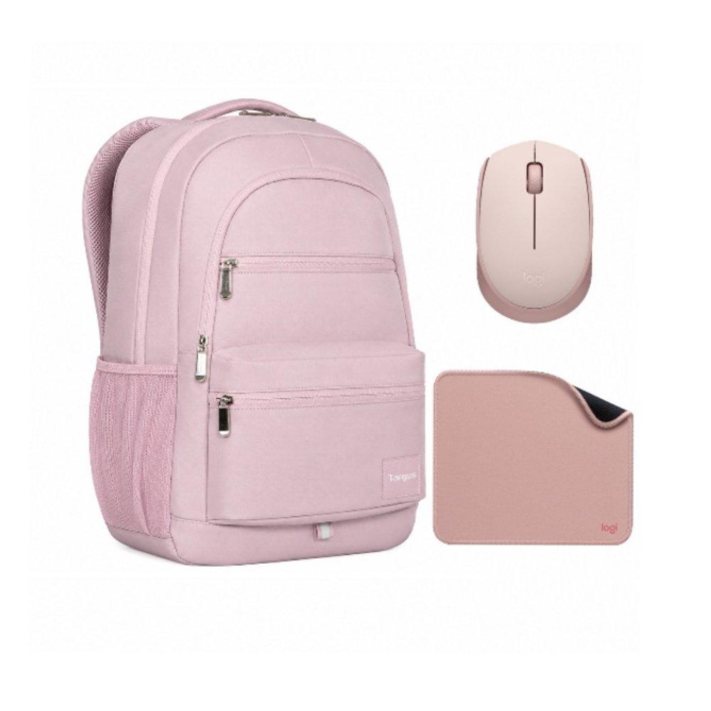 تارجوس Targus Octave Iii Backpack + Logitech M171 Wireless Mouse Studio Series Mouse Pad Bundl