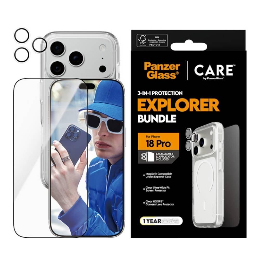 PanzerGlass Flagship 3-in-1 Bundle For iPhone 18 Pro, CR74530 - Clear