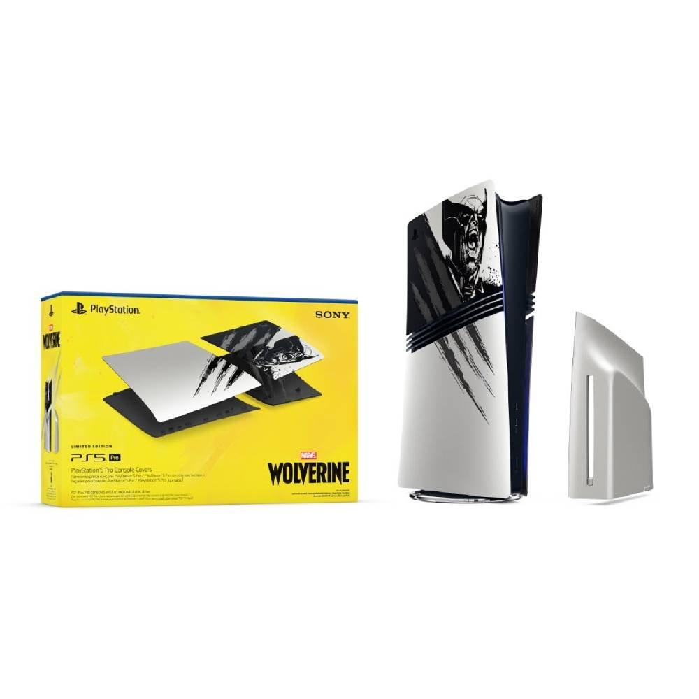 Pre-Order Sony Playstation 5 pro Console Cover Plates: Marvel's Wolverine Adamantium Limited Edition​ - Black & White