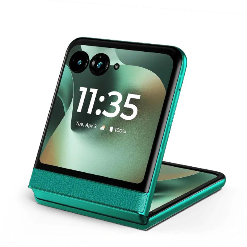 Motorola Razr 70 Phone, MediaTek Dimensity 7450X, 8GB RAM, 256GB, 6.9-Inch, PBCW0001AE - Green