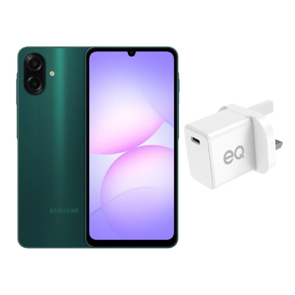 Samsung Galaxy A07S Phone, Octa Core, 4GB RAM, 64GB, 6.7-Inch Display, SM-A077FZGDMEA - Green