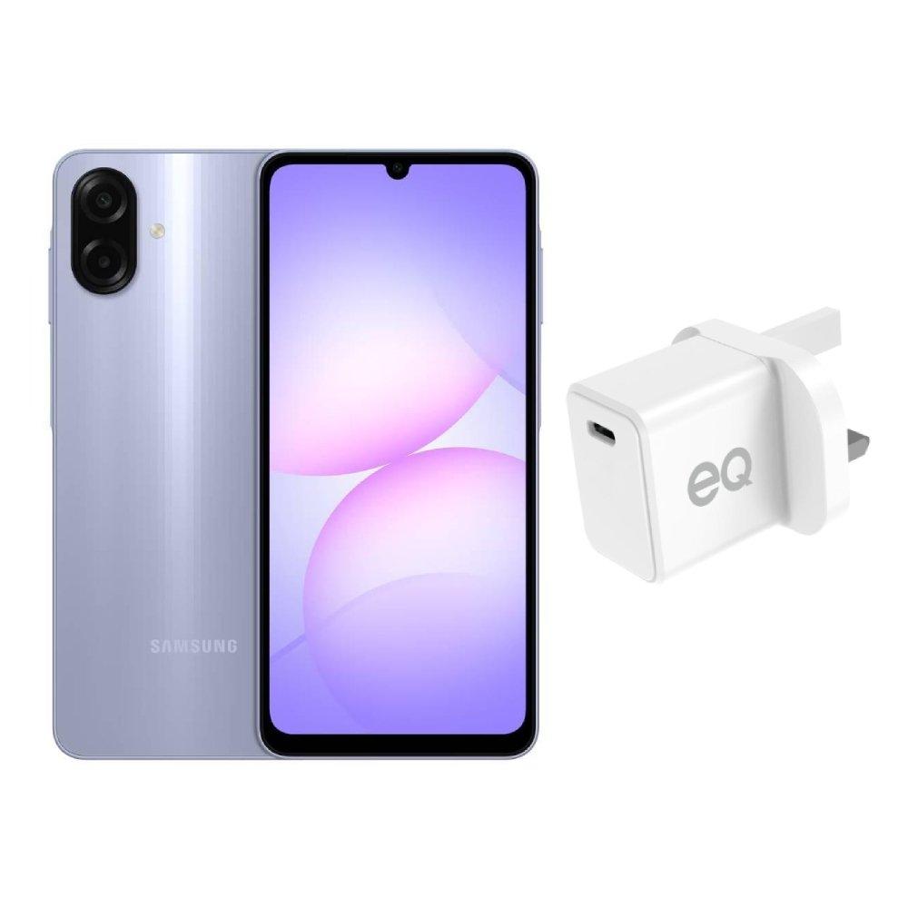 Samsung Galaxy A07S Phone, Octa Core, 4GB RAM, 64GB, 6.7-Inch Display, SM-A077FLVDMEA - Light Violet