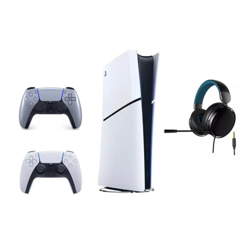 New Arrival Sony PlayStation 5 Slim – E Chassis Digital Console Standalone + Sony PlayStation 5 DualSense Wireless Controller + EQ GT9 Wired Gaming Headset - PS5-SLIM-DIGI SET Split it your way