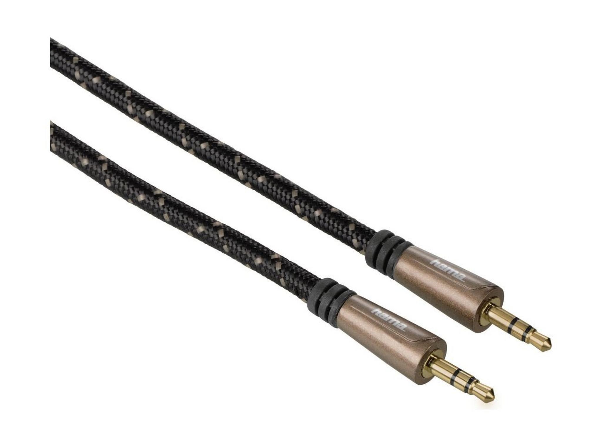 Hama 1.5m Audio Cable – Bronze Coffee/Black (122327)