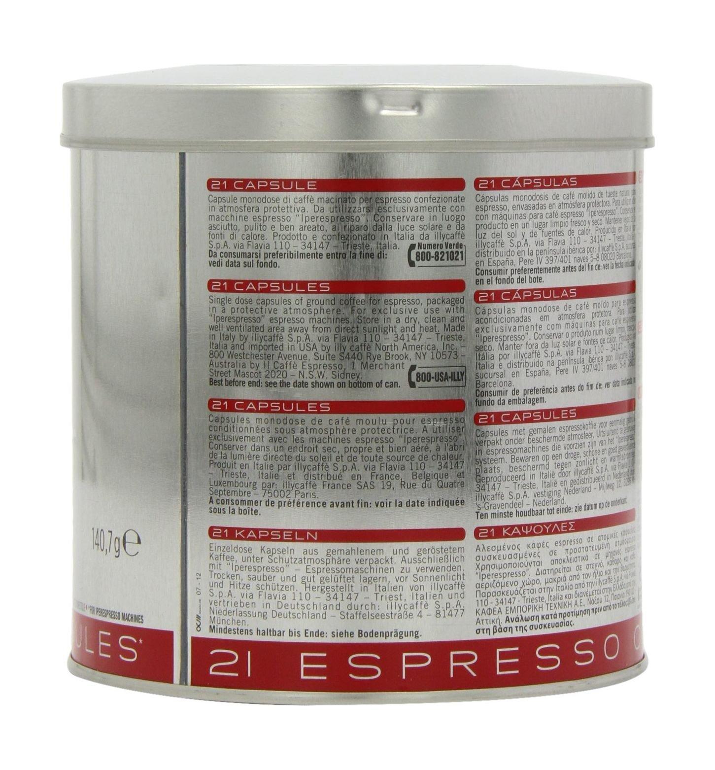 Illy Espresso Medium Roast Coffee Pods 21 Servings – Red
