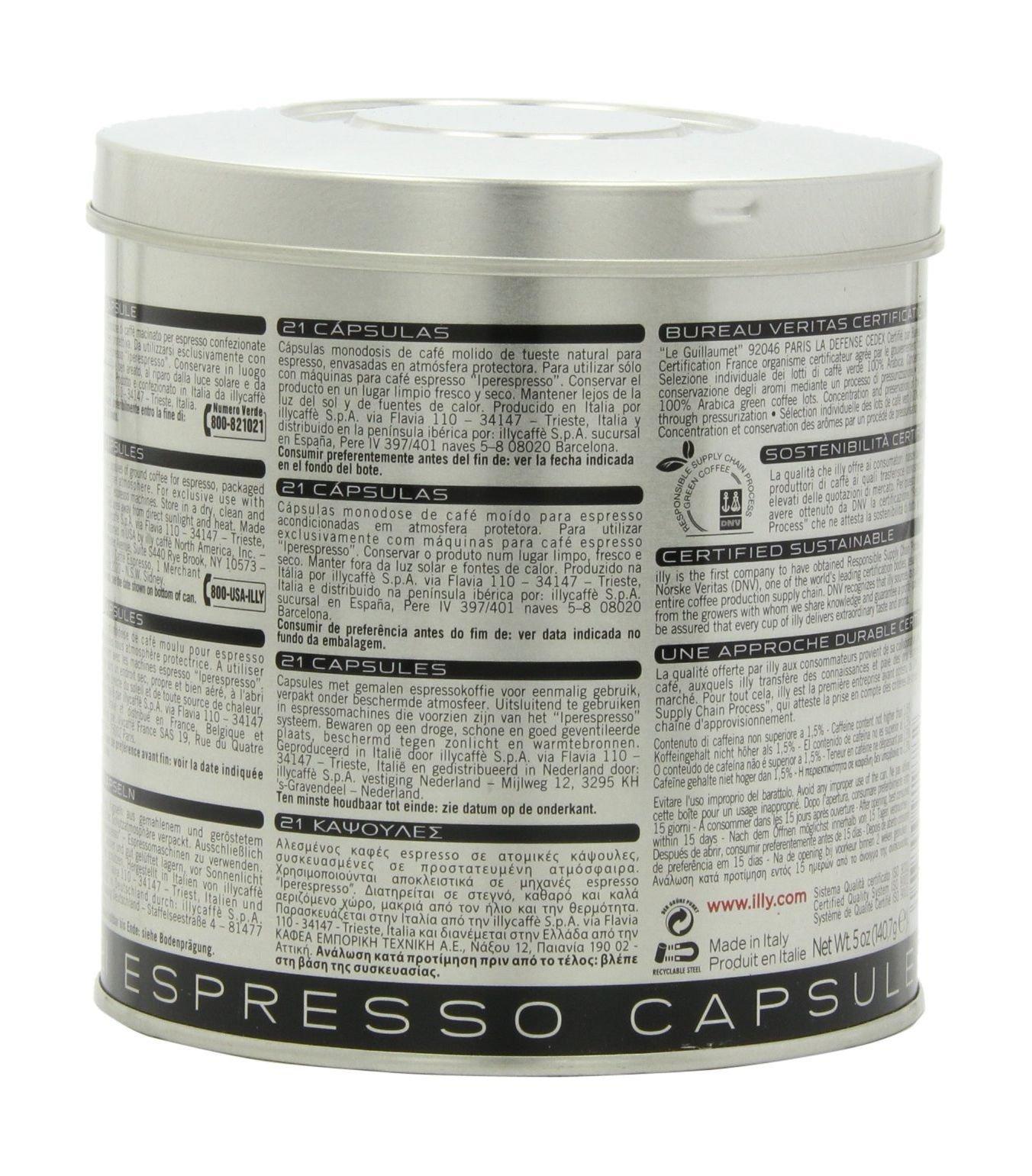 Illy IperEspresso Dark Roasted Coffee - 21 Capsules - Black 