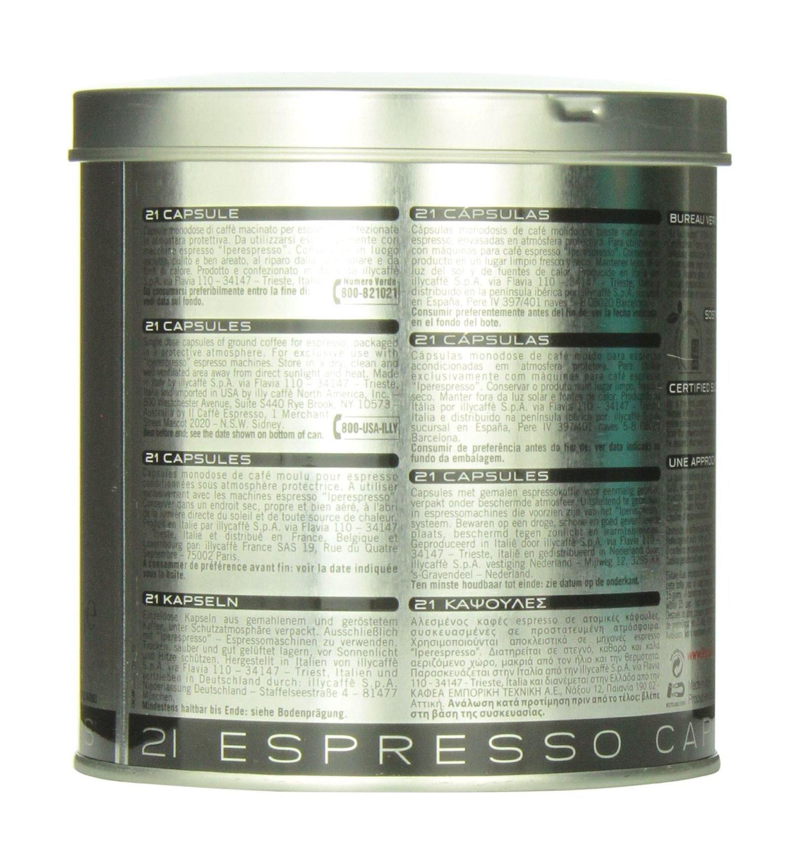 Illy IperEspresso Dark Roasted Coffee - 21 Capsules - Black 