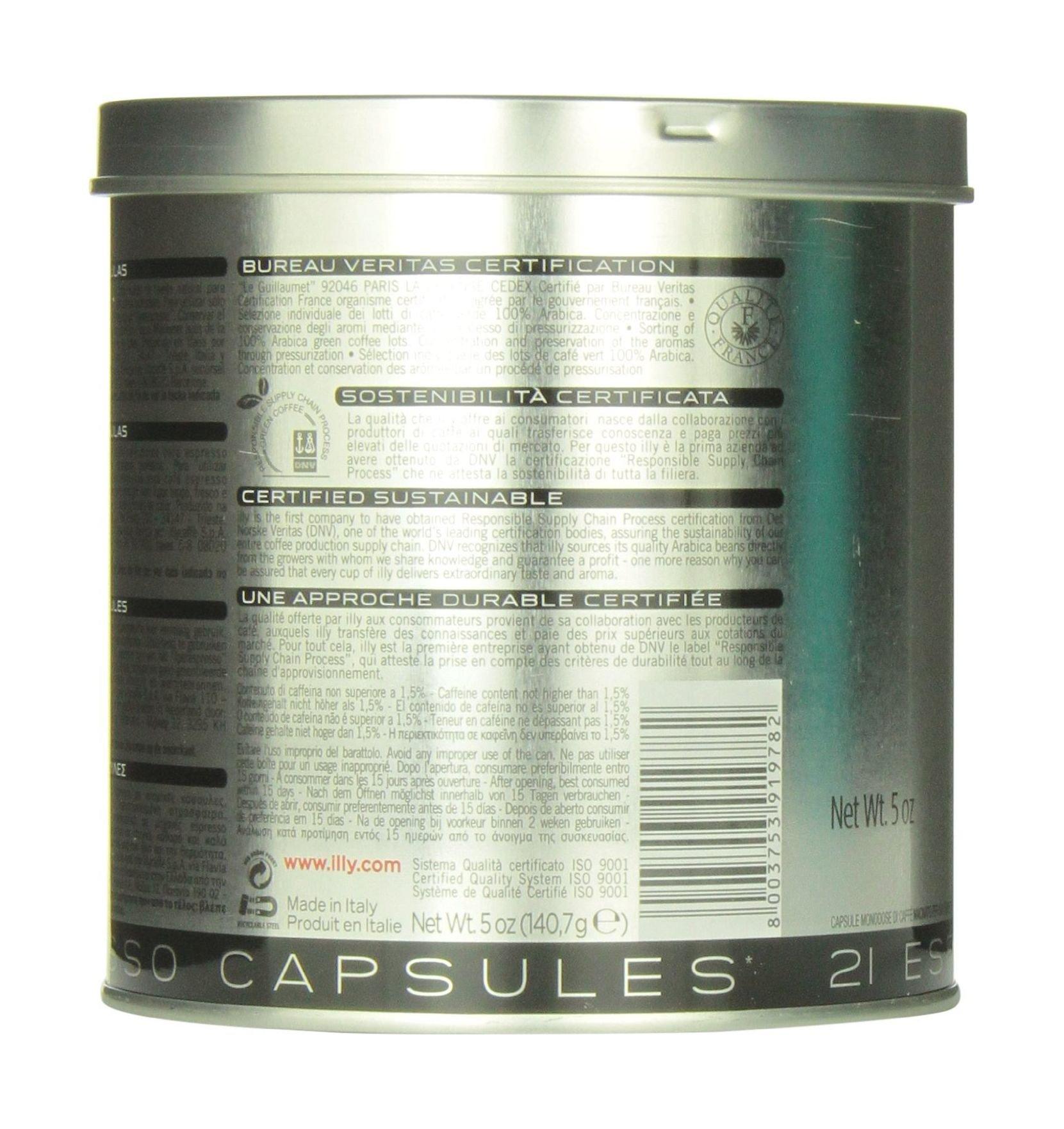 Illy IperEspresso Dark Roasted Coffee - 21 Capsules - Black 