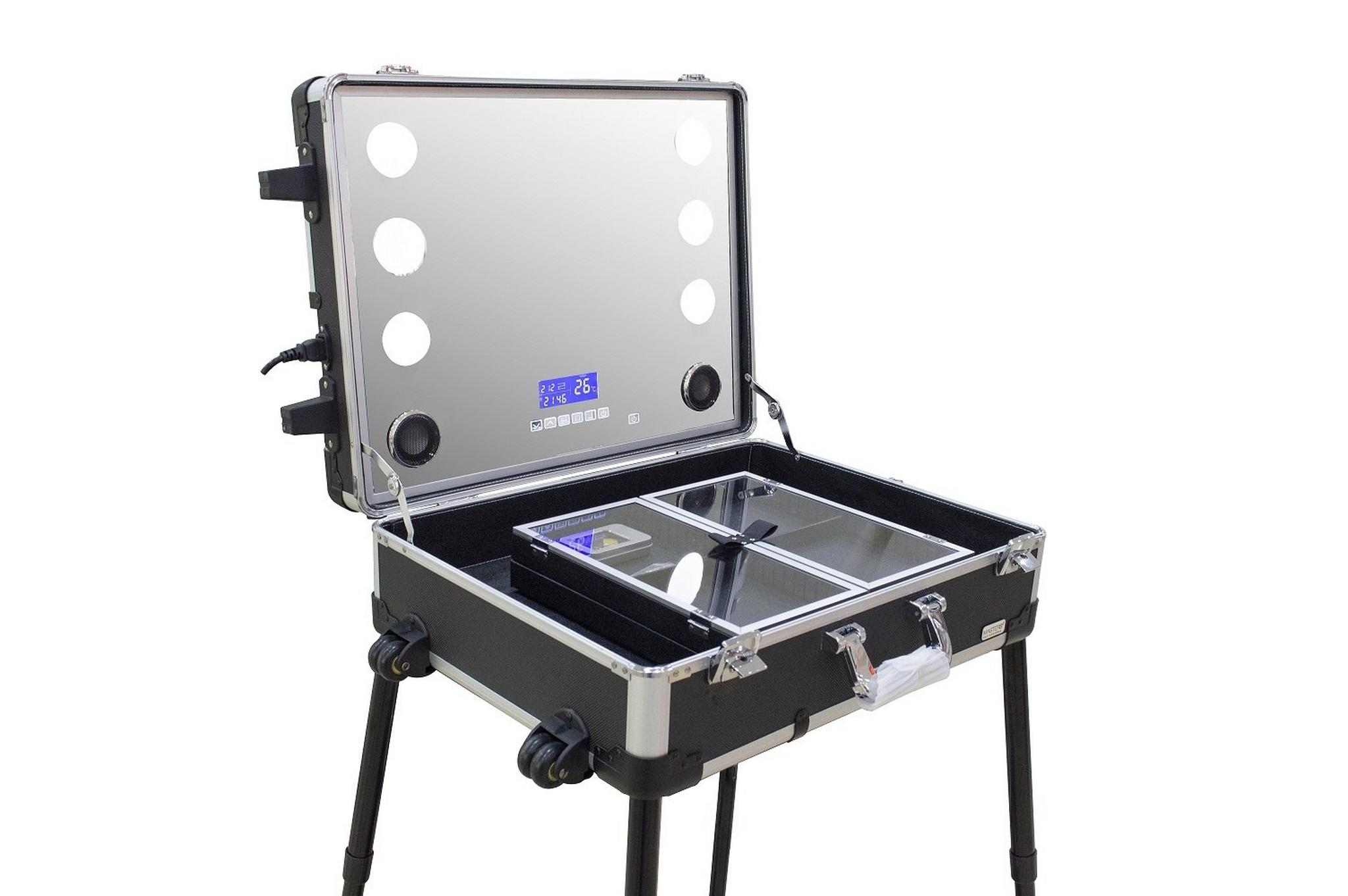 Masters Profession Make-Up Portable Station Black With Trolley Option (PB7080)