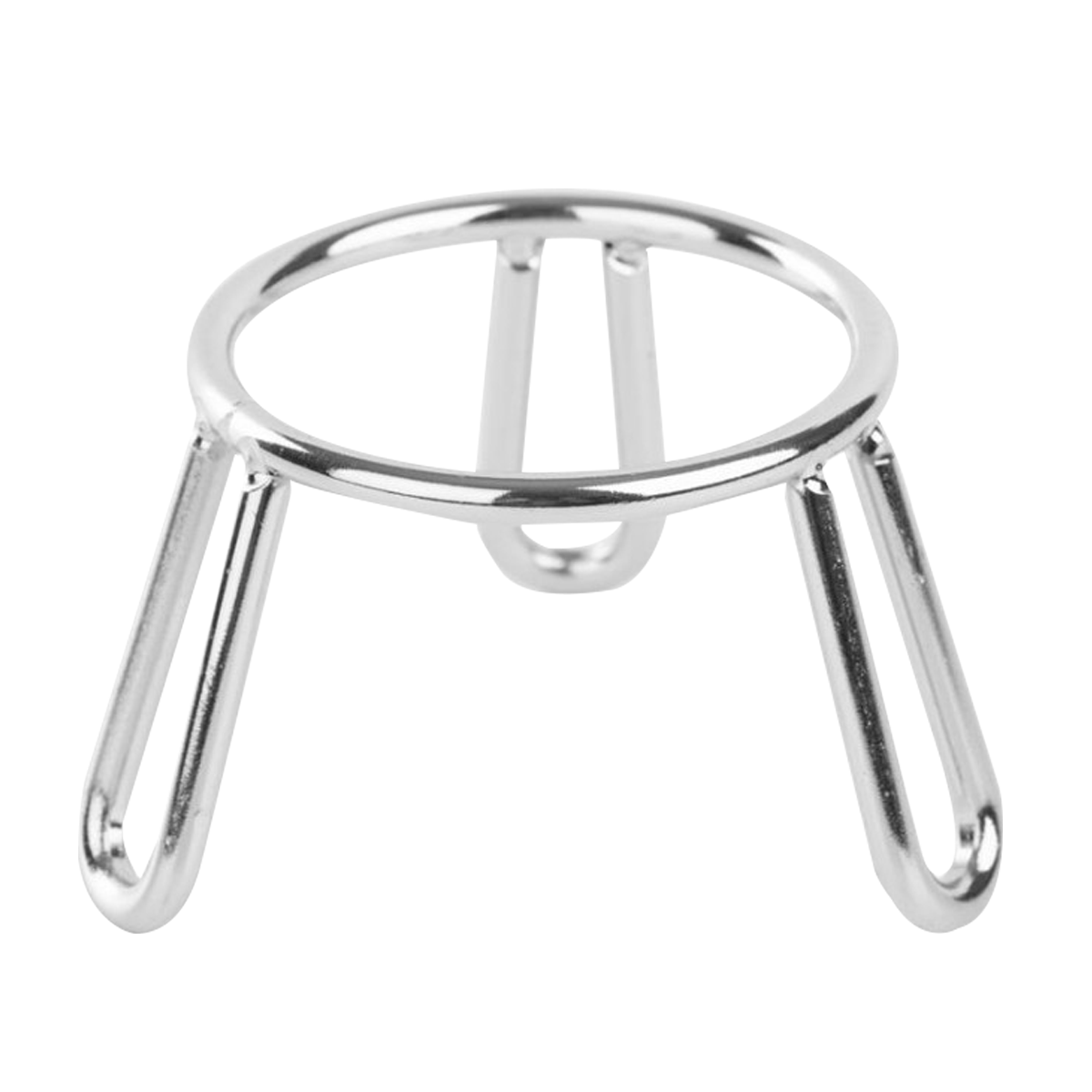 حامل فناجين قهوة أتيلا زجاجي فضي 5×4.5 سم