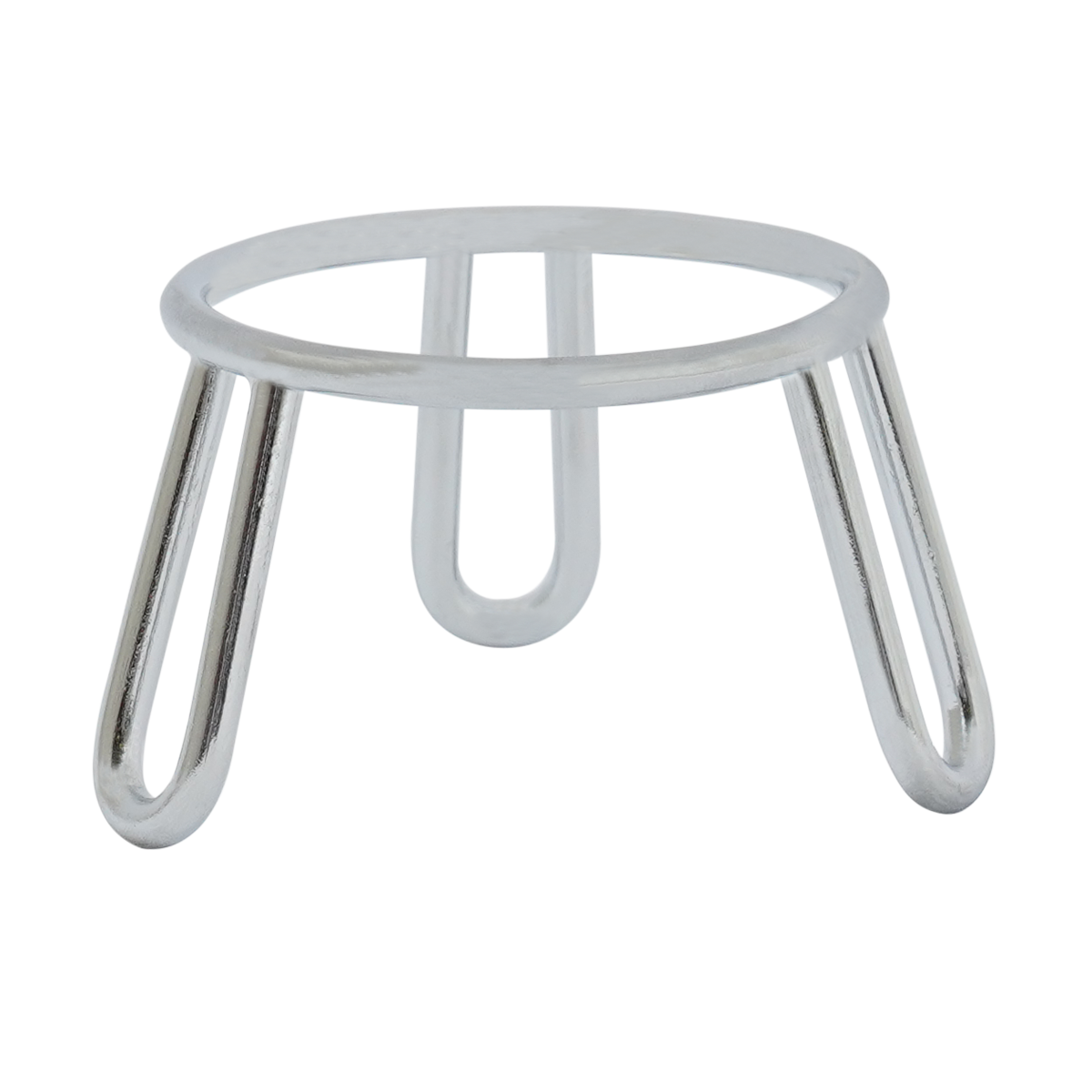 حامل فناجين قهوة أتيلا زجاجي فضي 5×4.5 سم