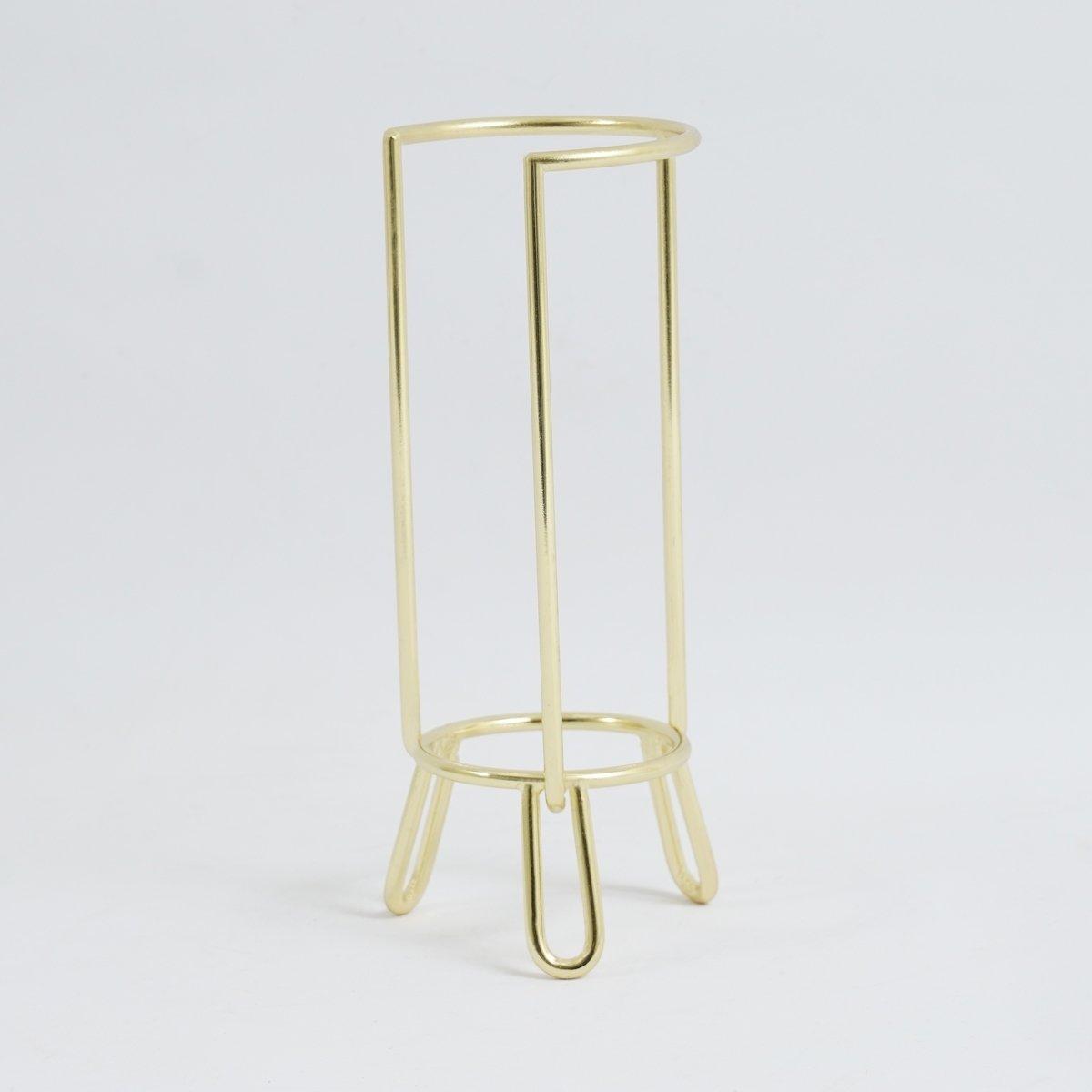 حامل فناجين قهوة أتيلا زجاجي ذهبي 5×17.5 سم