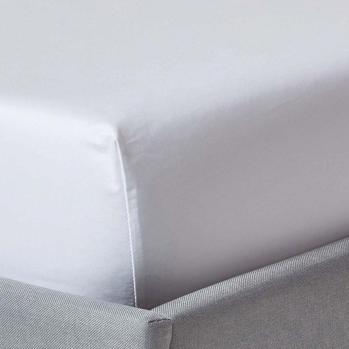 Buy 250 thread count cotton fitted sheet white 200 x 200 cm in Kuwait