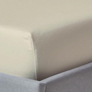 Buy 250 thread count cotton fitted sheet beige 160 x 200 cm in Kuwait