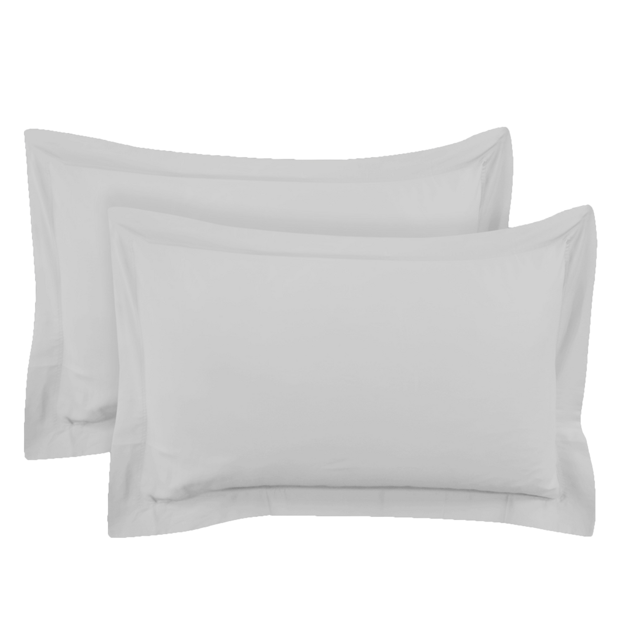 250 Thread Count Cotton Pillowcase Light Grey 50 x 75 Cm