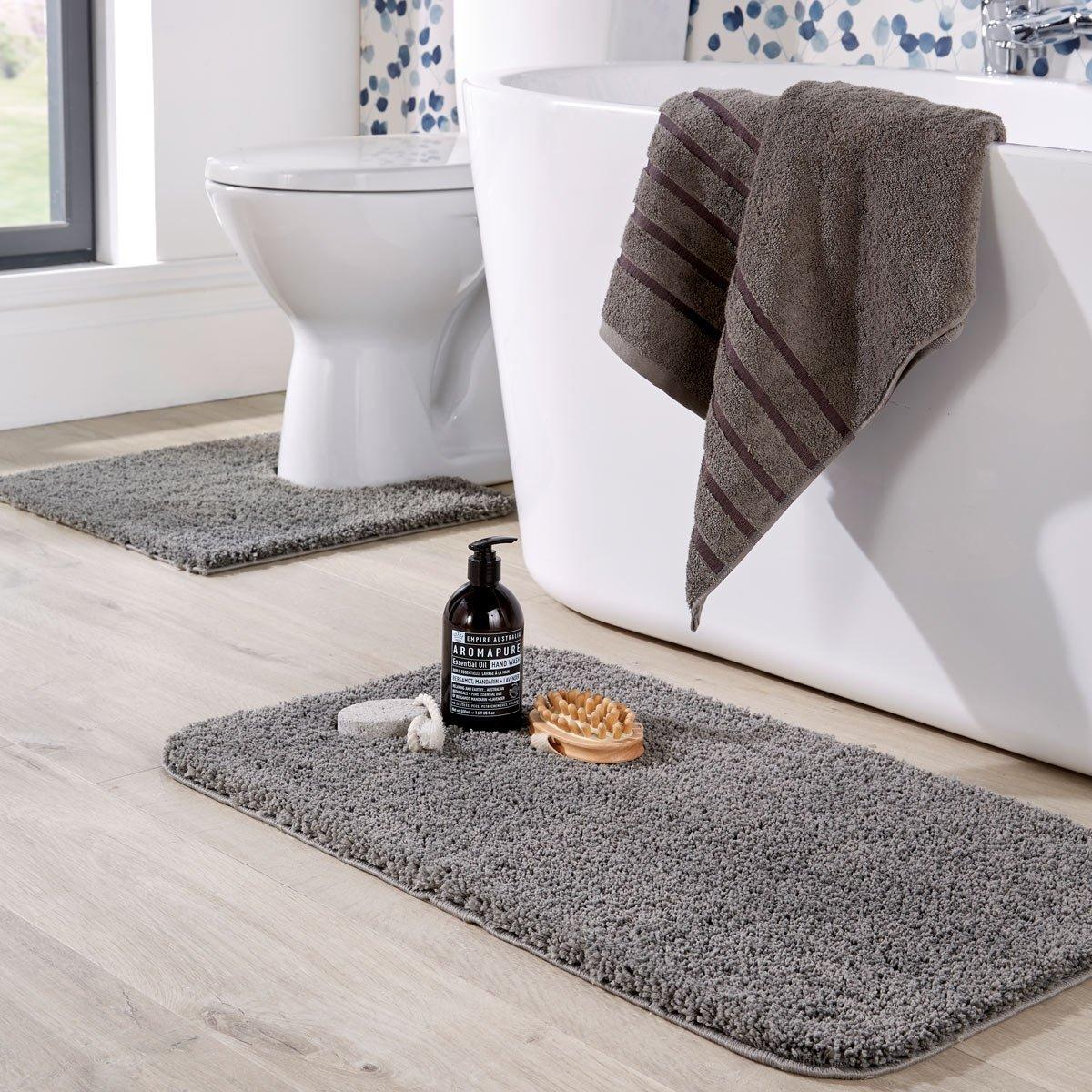 Buy Kingsley bath mats set graphite 50x80 + 50x50 cm in Kuwait