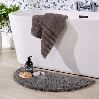 Buy Kingsley bath mat semi circle graphite 80 cm in Kuwait