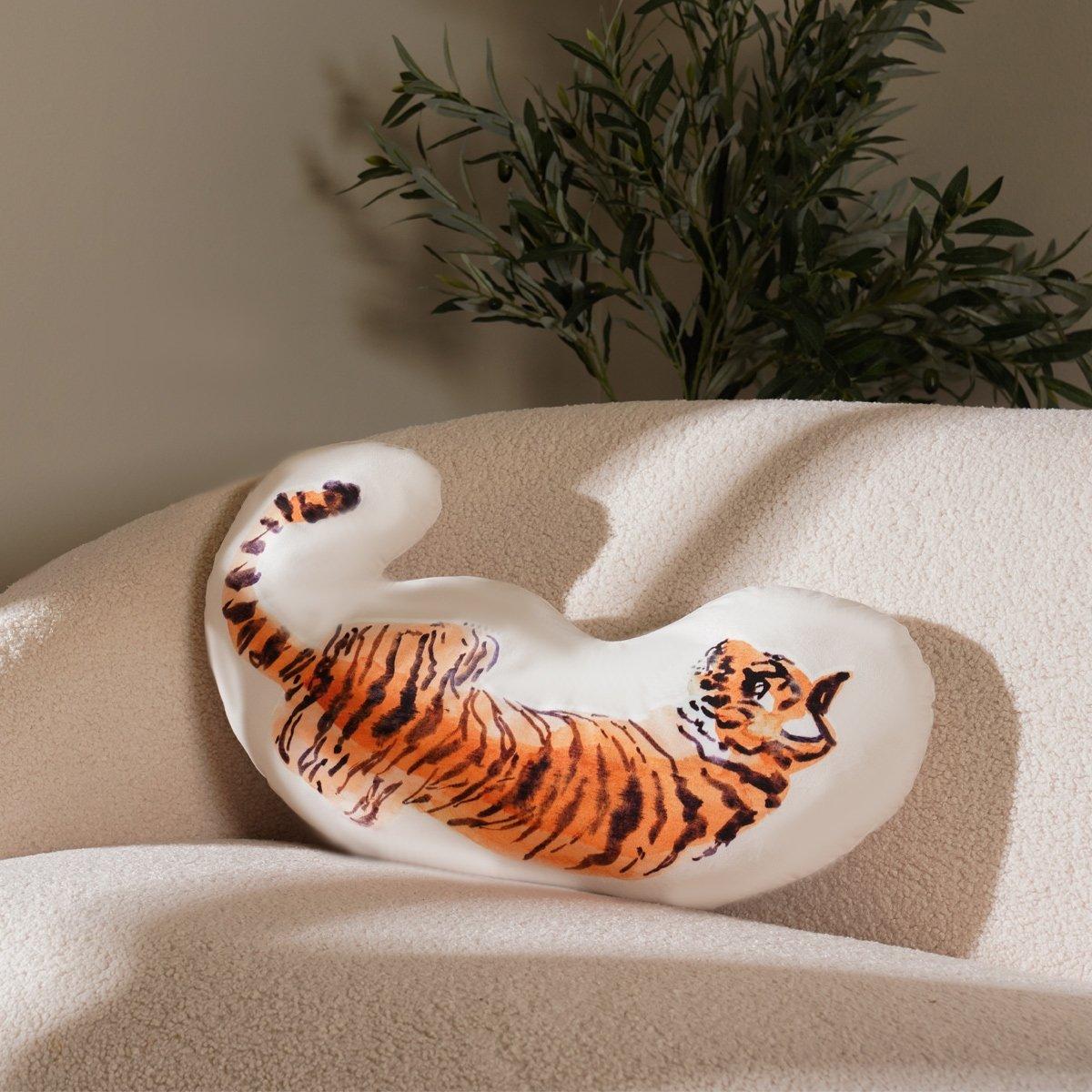 Tropical Tiger Shape Cushion