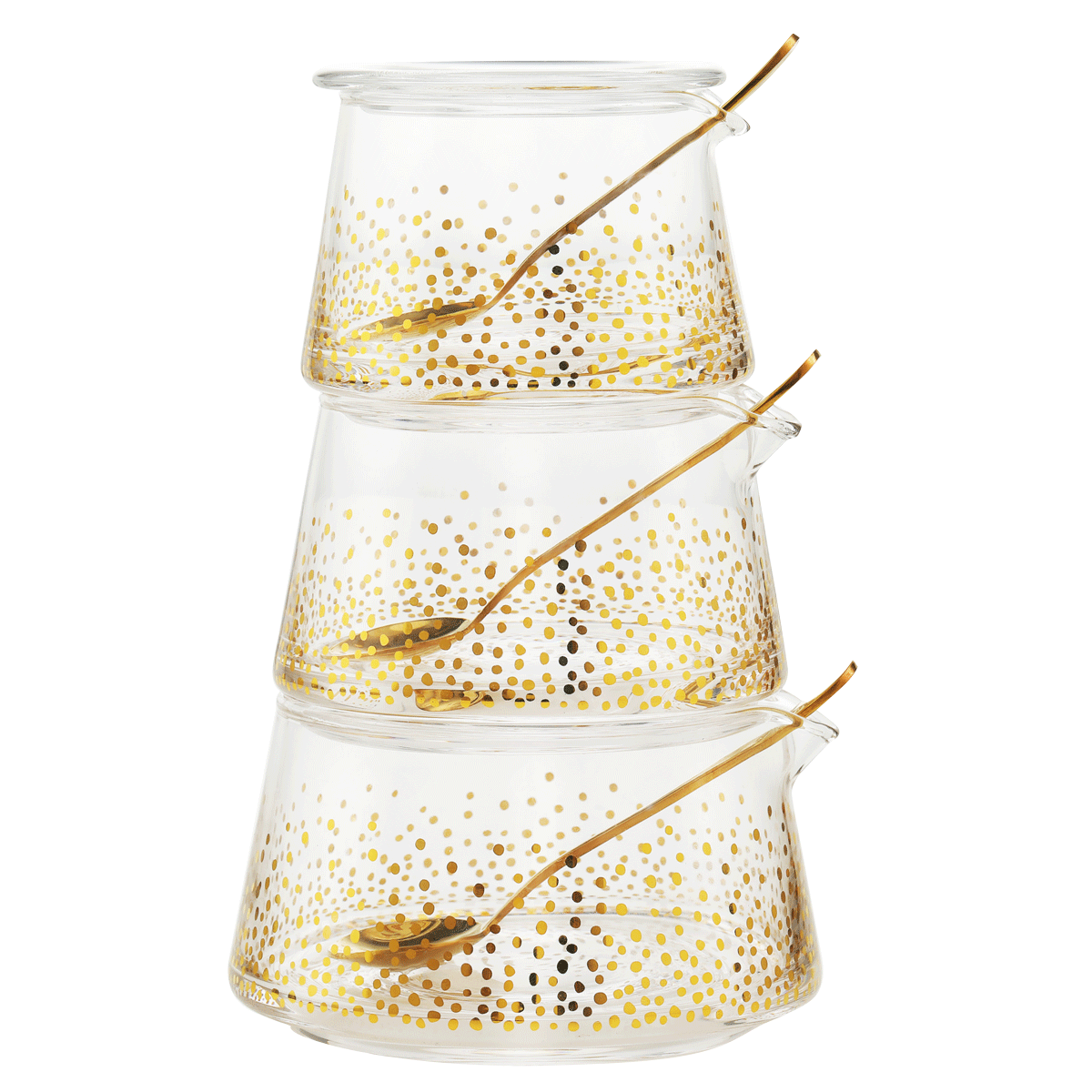 برطمان تخزين أليسي 3 طبقات ذهبي