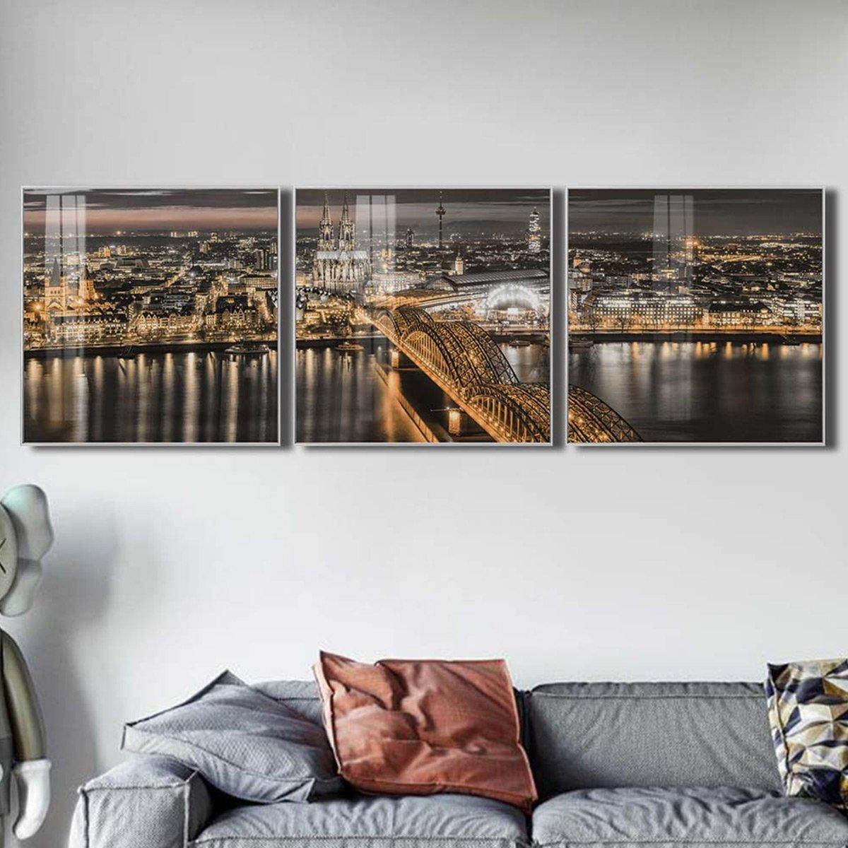 City Glass Wall Art 60 x 60 Cm