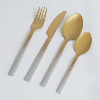 Buy 2-tone cutlery set multi 24 pcs in Kuwait