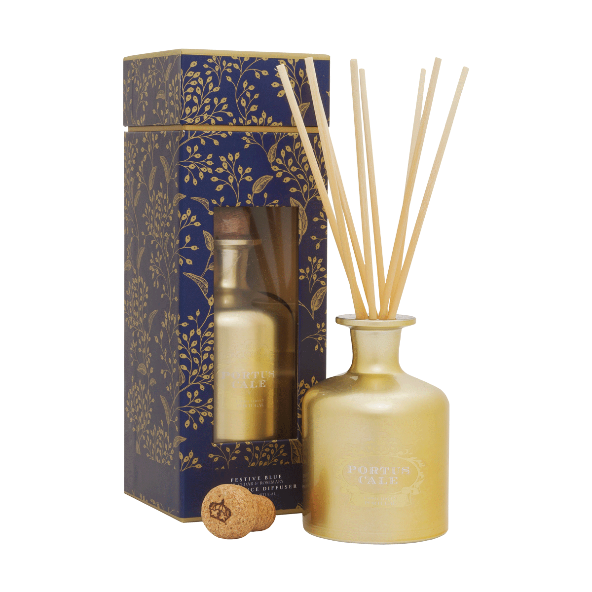 Portus Cale Festive Blue Golden Diffuser 250 Ml