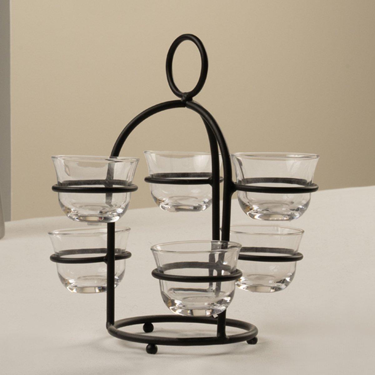 Revolve Gahwa Set And Holder Black 6Pcs 