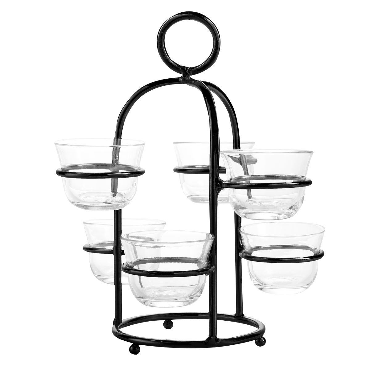 Revolve Gahwa Set And Holder Black 6Pcs 