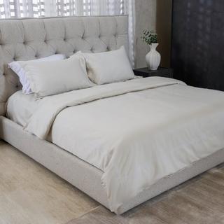 Buy Spencer 600 thread count embroidered duvet cover grey 220x240 cm in Kuwait
