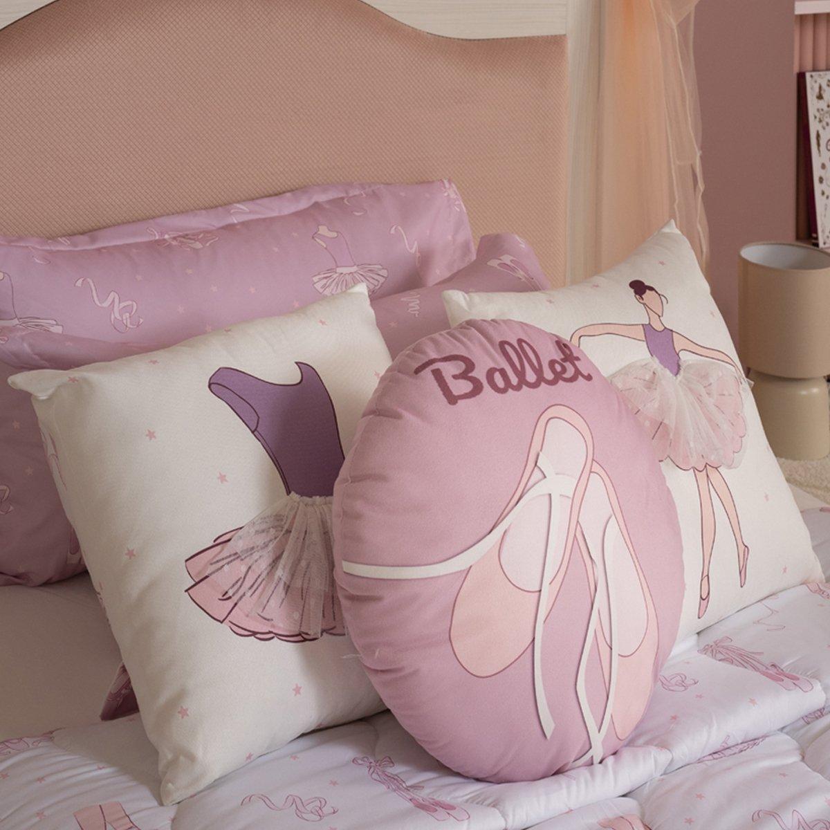 Buy Ballet shoes kids cushion purple 40x40 cm in Kuwait