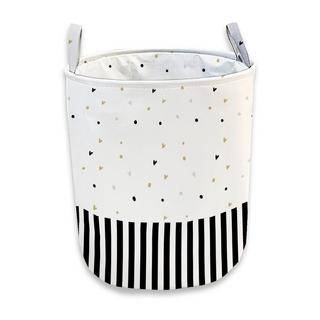 Buy Beauty sleep laundry hamper black/white h50 cm in Kuwait