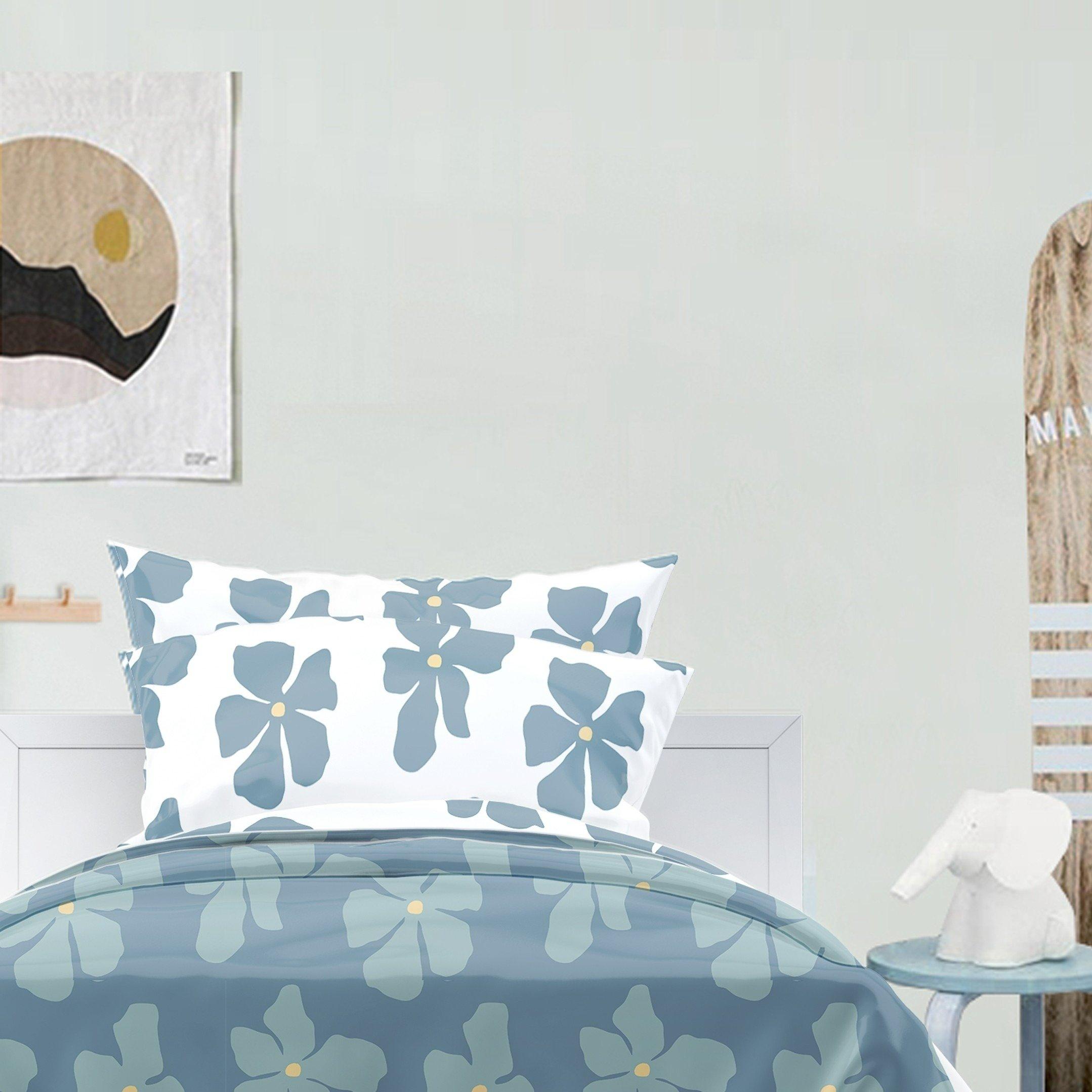 Flower Kids Comforter Set Blue