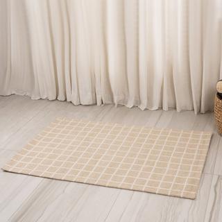 Buy Grid rug beige 100x150 cm in Kuwait