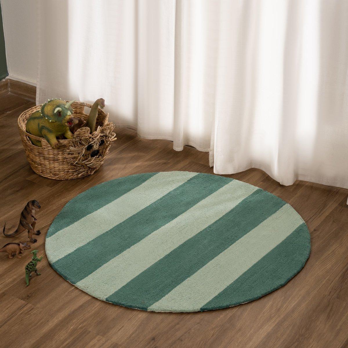 Buy Dino rug green 100x100 cm in Kuwait